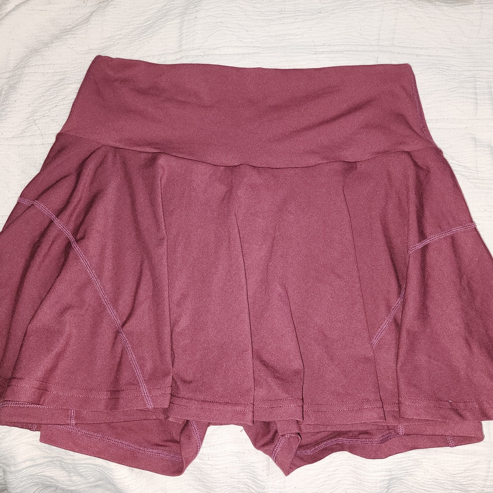 POPFLEX Burgundy Athletic Skort